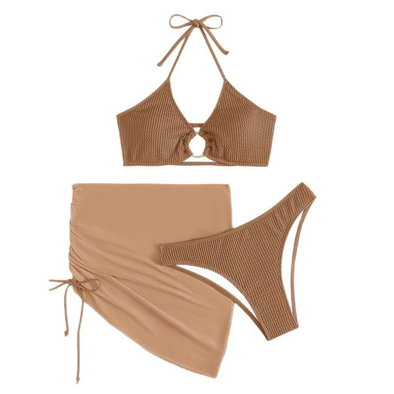 Damen Top und Rock-Set mit raffiniertem Ringdetail Drune