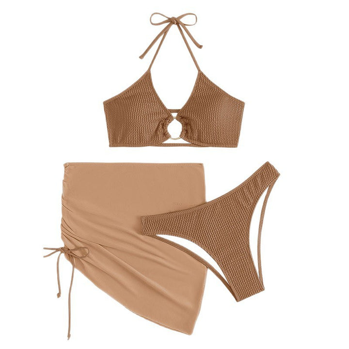 Damen Top und Rock-Set mit raffiniertem Ringdetail Drune
