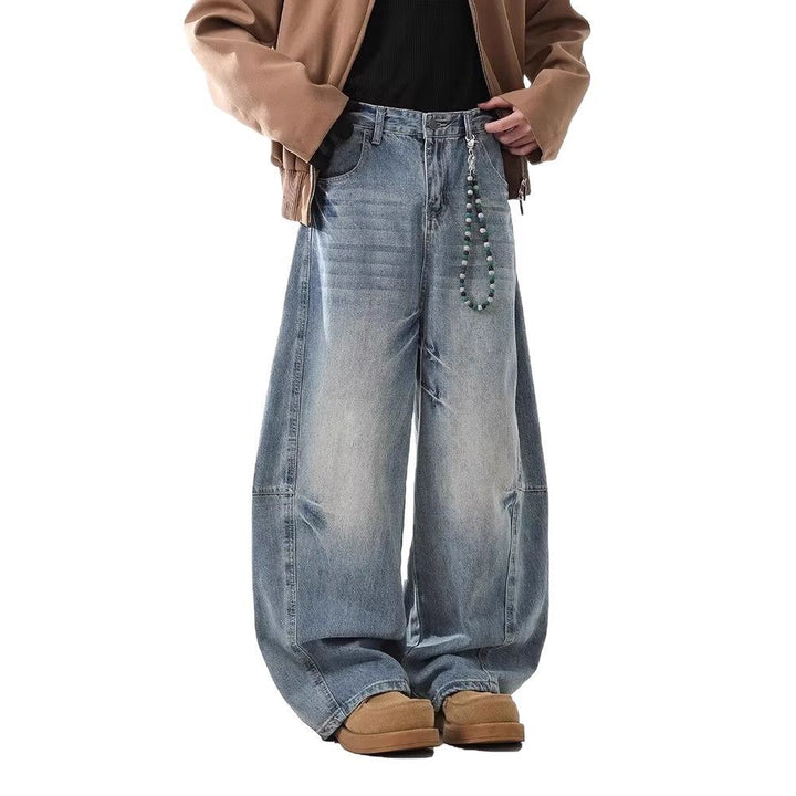 Damen Hoch taillierte Baggy-Jeans Drune