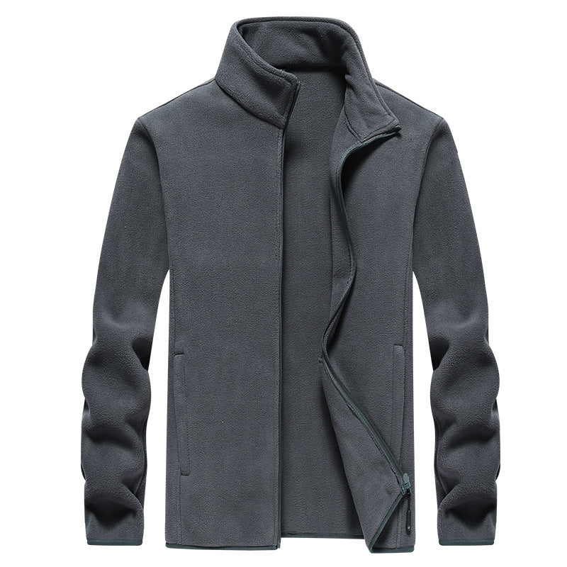 Herren Fleecejacke mit Stehkragen, durchgehendem Reißverschluss & Eingrifftaschen Drune