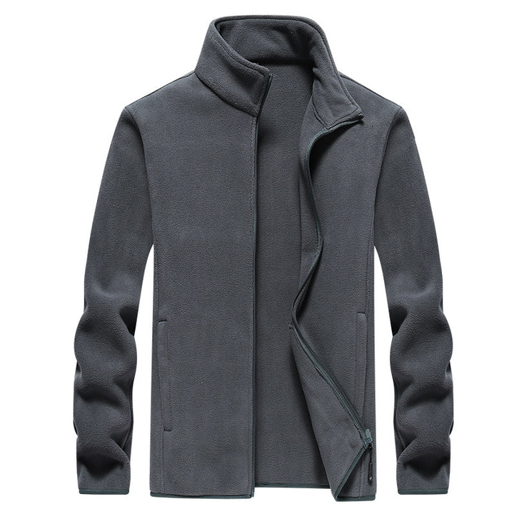 Herren Fleecejacke mit Stehkragen, durchgehendem Reißverschluss & Eingrifftaschen Drune