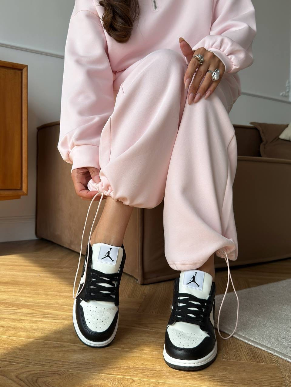 Drune | Halbhals Pullover Sweatshirt und Weit Geschnittene Hose Zweiteiler Anzug