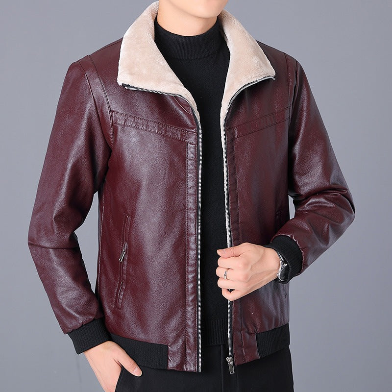 Herren Kunstlederjacke mit Teddyfutter Drune 1787738674