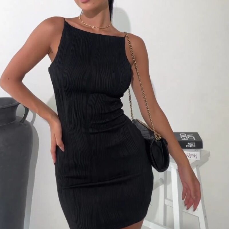 Damen Figurbetontes Mini-Kleid mit innovativer Rippstruktur Drune