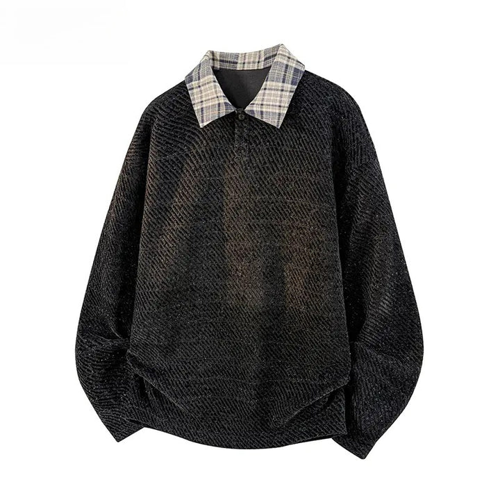 Damen Lässiger Oversize-Hemd-Pullover Drune
