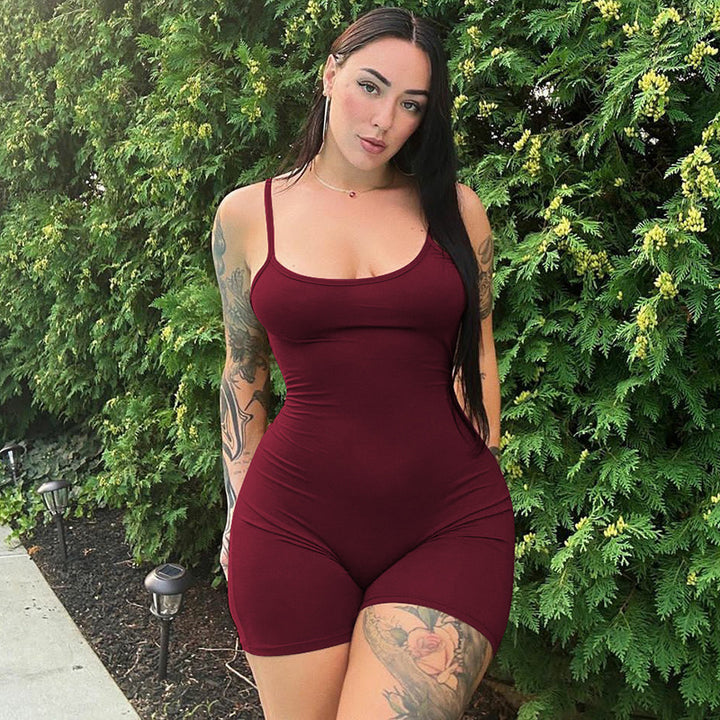 Damen Bodysuit mit schmalem Schnitt und feinen Spaghetti-Trägern Drune