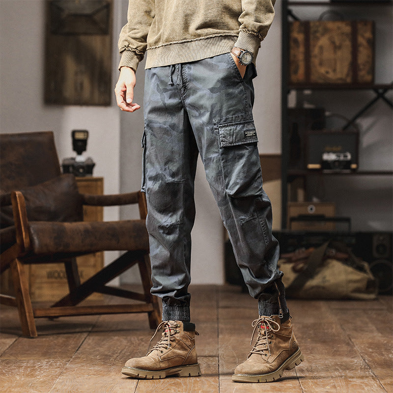 Herren Cargojogger mit Tarn-Canvas, Komfort-Tunnelzug und großen Klappfächern Drune