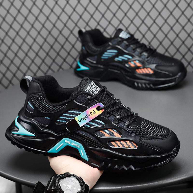 Damen sportliche Sneakers mit atmungsaktiver Netzoberfläche und stoßdämpfender Sohle Drune