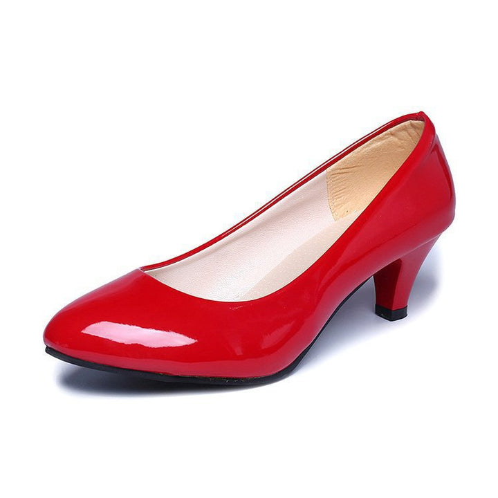 Damen klassische Stiletto-Pumps mit glänzender Lackoberfläche Drune