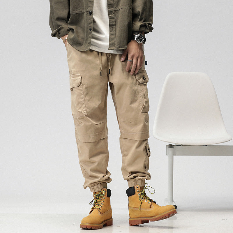 Herren Cargo-Joggerhose mit ergonomischen Kniepaneelen, Tunnelzugbund und elastischen Bündchen Drune