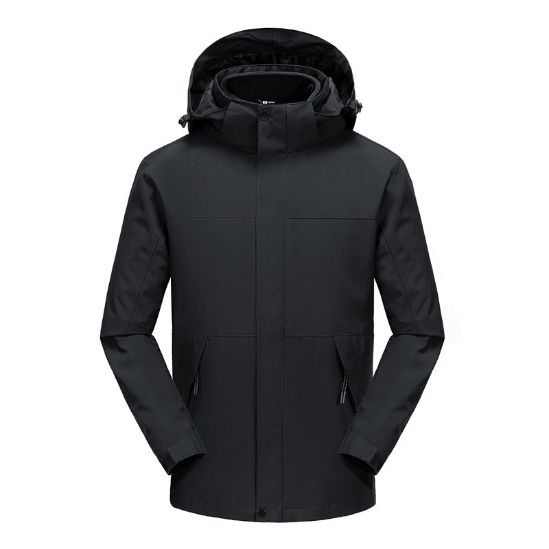 Herren Urbaner Softshell-Outdoorjacke mit hochschließendem Kragen, verschweißter Membran und verdeckten Reißverschlüssen Drune