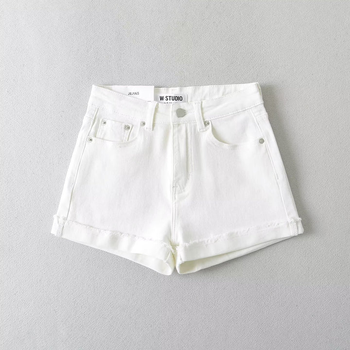 Damen Jeansshorts mit lässigem Schnitt und versäuberten Abschlüssen Drune