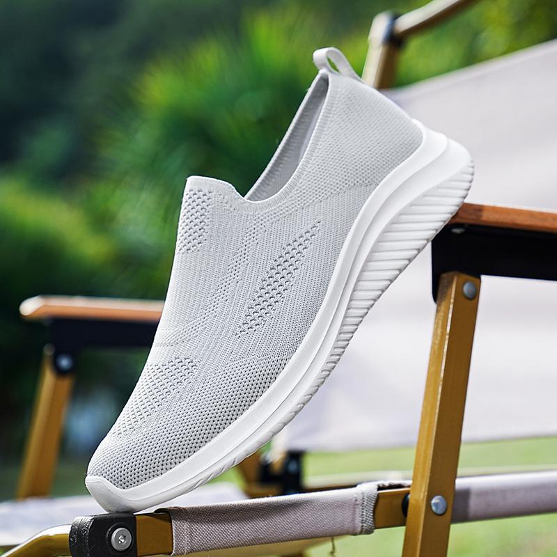 Herren Leichte Slip-On Sport Sneakers mit Atmungsaktivem Strickdesign Drune