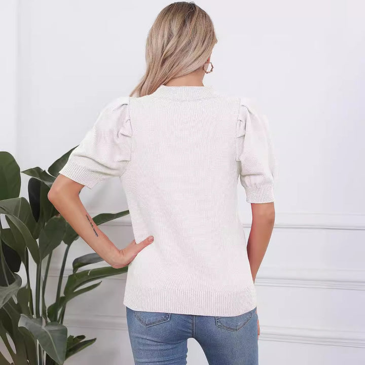 Damen Strickpullover mit Herzdesign Drune