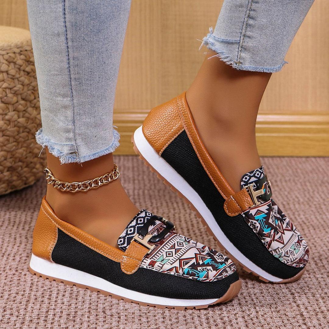 Damen Casual Slipper mit bohemischem Muster Drune