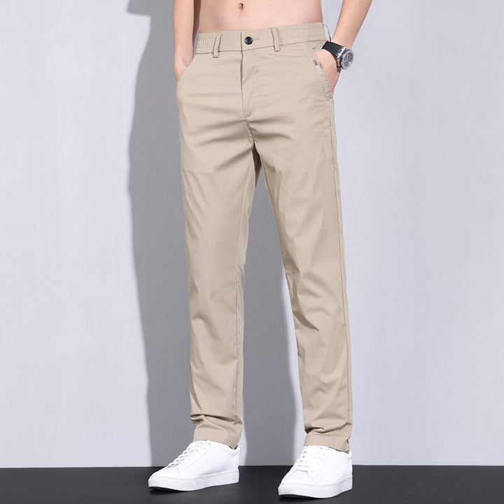 Herren modische Chino-Hose mit elastischem Bund und praktischen Seitentaschen Drune