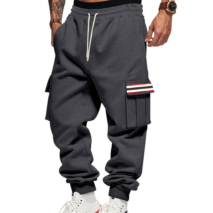 Herren Cargo-Jogginghose mit Mehrfachtaschen und Kordelzug Drune