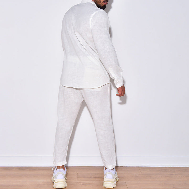 Herren Leinenanzug mit modernem Schnitt und lässigem Look Drune