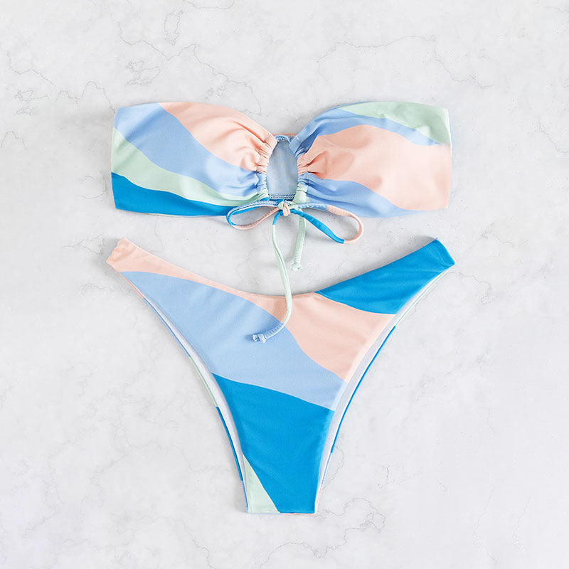Damen Bandeau-Bikini mit verspieltem Schnitt Drune