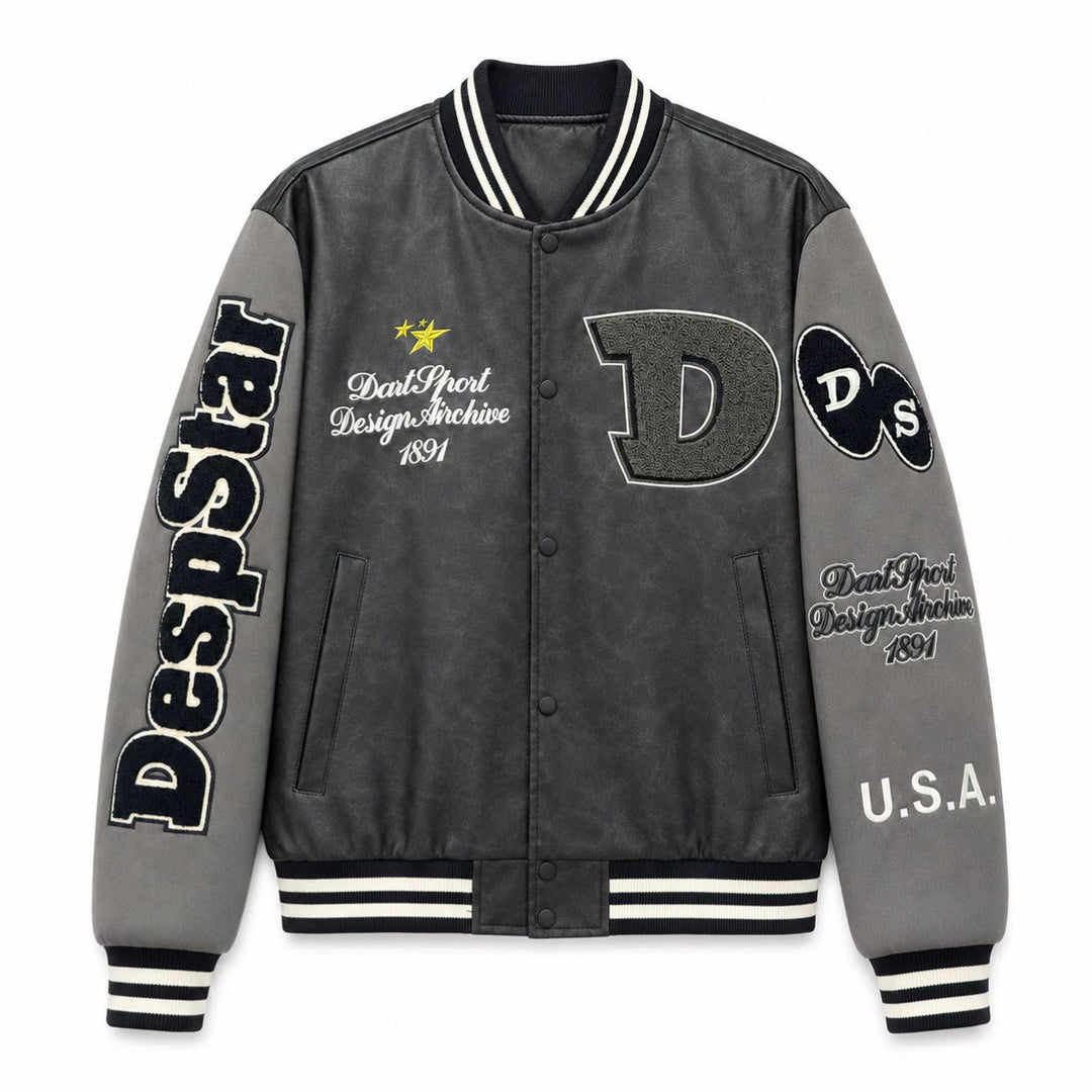 Herren Modische Bomberjacke mit gesticktem Design Drune