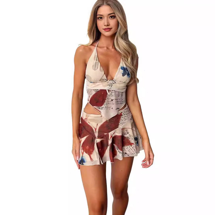 Damen Sommerkleid mit floralem Design Drune