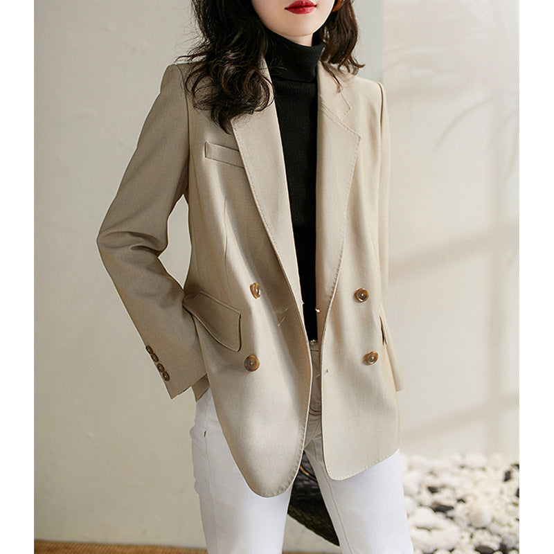 Damen Lässiger zweireihiger Blazer Drune