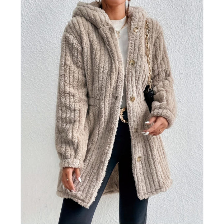 Damen Kuschelige Strickjacke mit langen Ärmeln und voluminösem Schnitt Drune