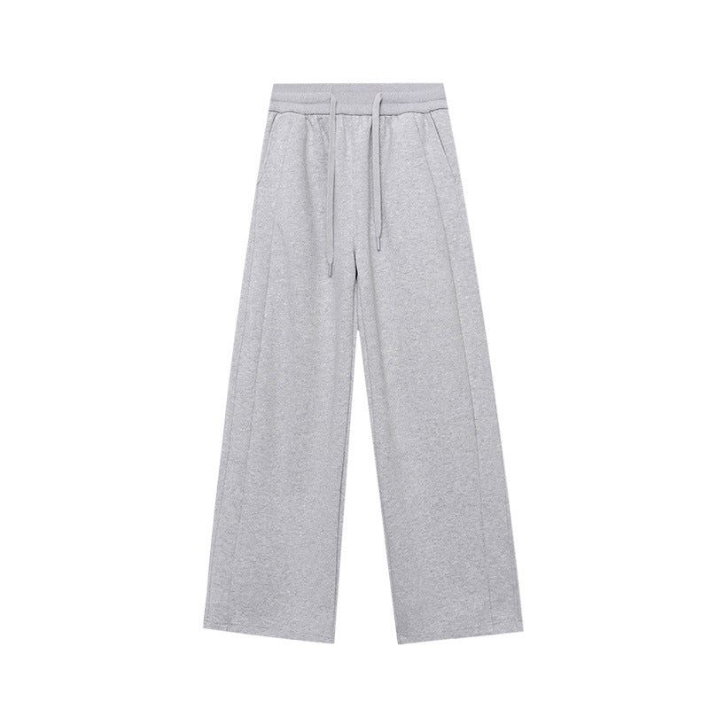 Damen lässige Sweatpants mit weitem Bein und elastischem Bund Drune