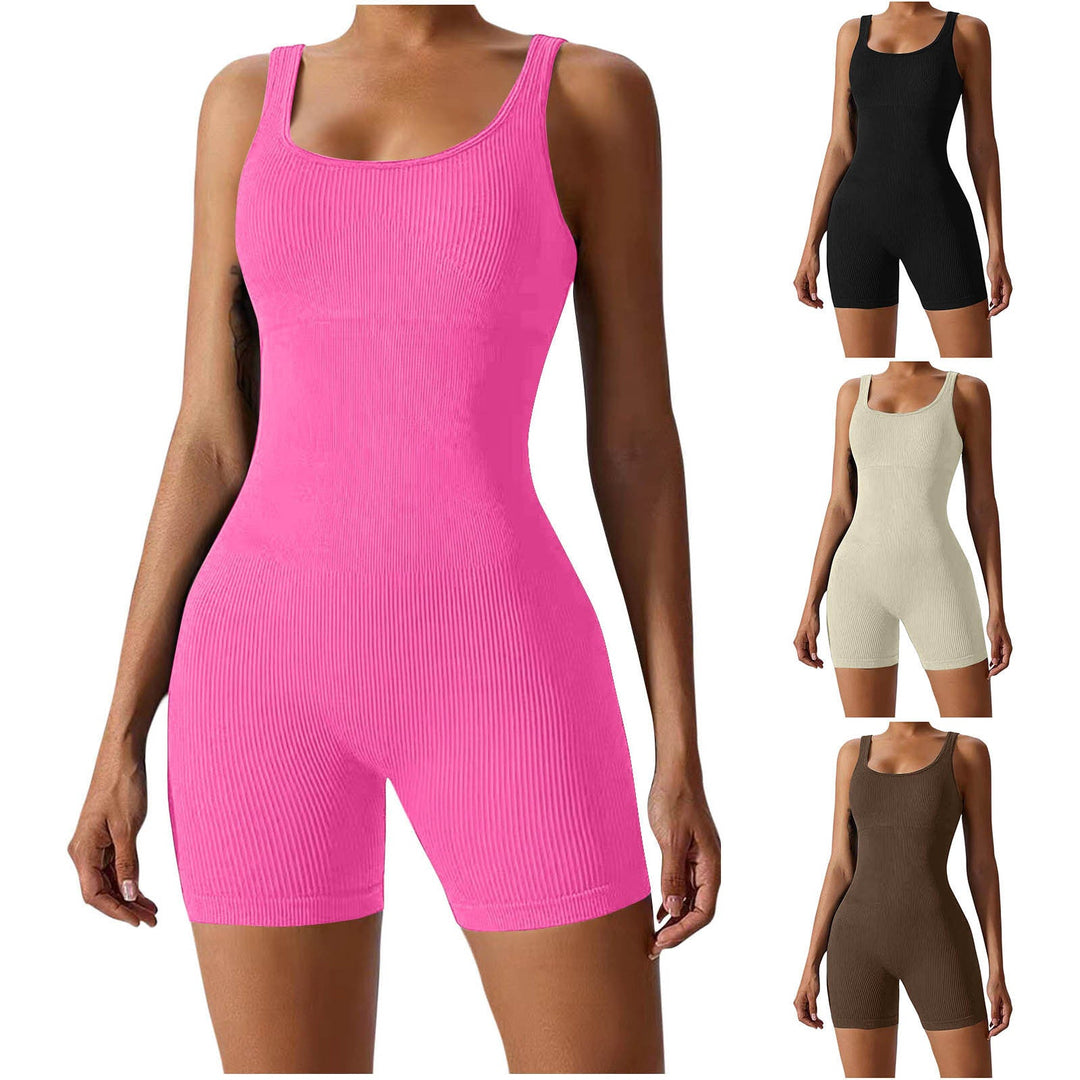 Damen Figurbetonter Sport-Bodysuit mit Rippstruktur Drune