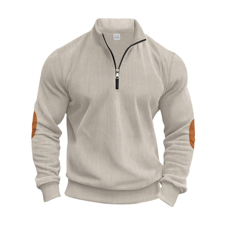 Herren Sportlicher Pullover mit Stehkragen und Reißverschluss Drune