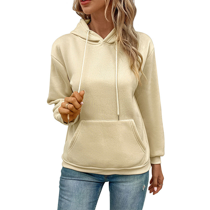 Damen Kapuzenpullover mit Kängurutasche und entspannter Oversize-Passform Drune
