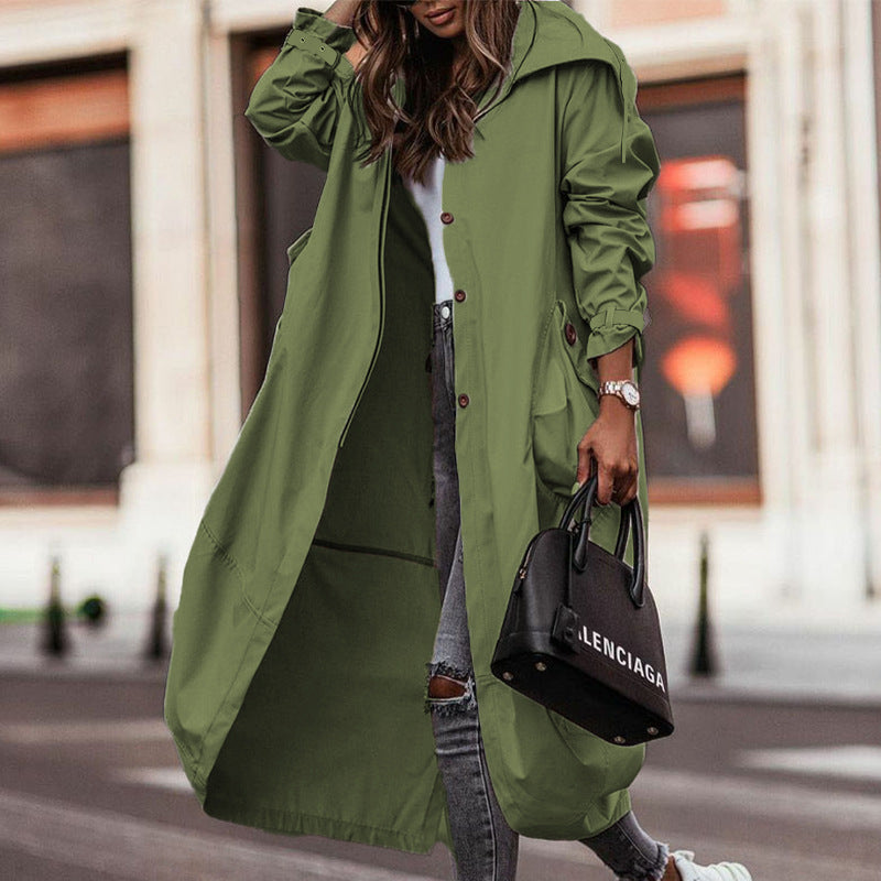 Damen Wasserabweisender Parka mit Kapuze und praktischen Taschen Drune
