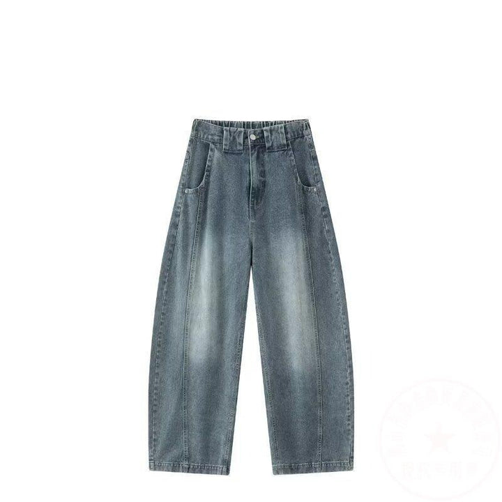 Damen Weitgeschnittene Jeans mit ausgefallenem Used-Look Drune