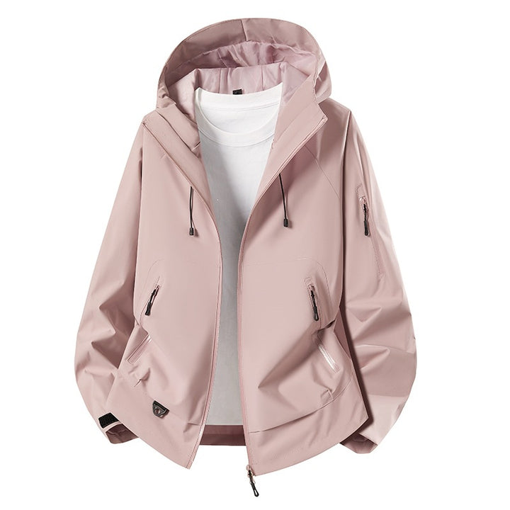 Herren Minimalistischer Softshell-Anorak mit verstellbarer Kapuze & verschweißten Zip-Taschen Drune
