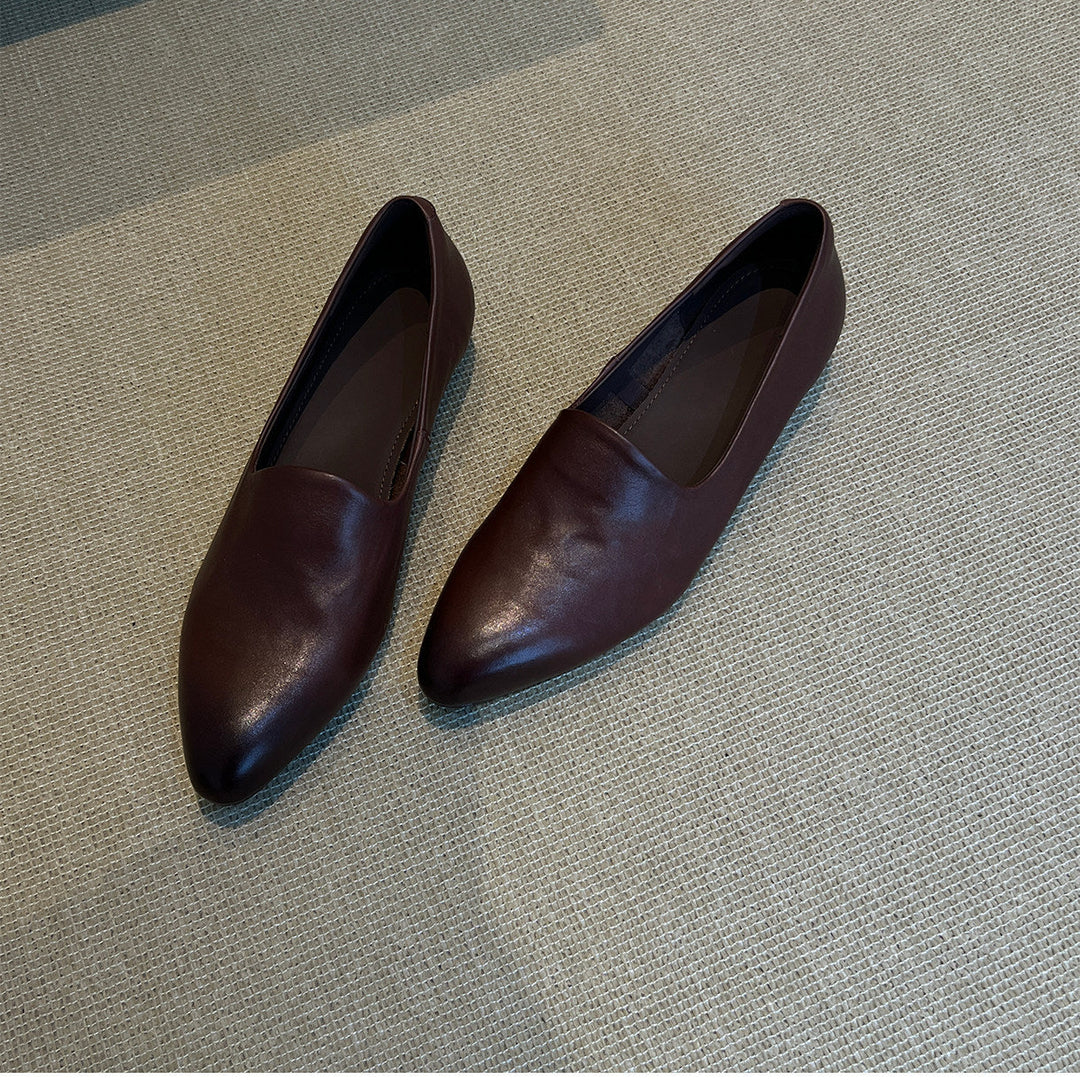 Damen elegante Slippers mit spitz zulaufendem Design und bequemem Fußbett Drune