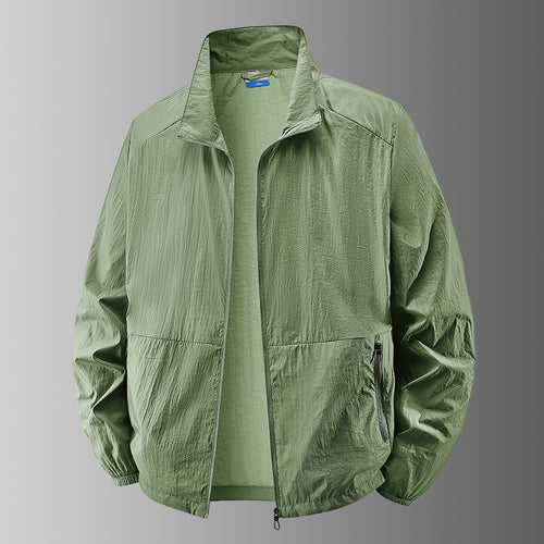 Herren Ultraleichte winddichte Übergangsjacke mit Stehkragen und kompakter Packfunktion Drune