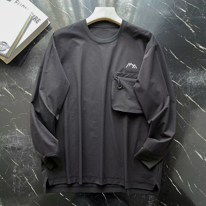 Damen Langarmshirt mit funktionaler Brusttasche Drune