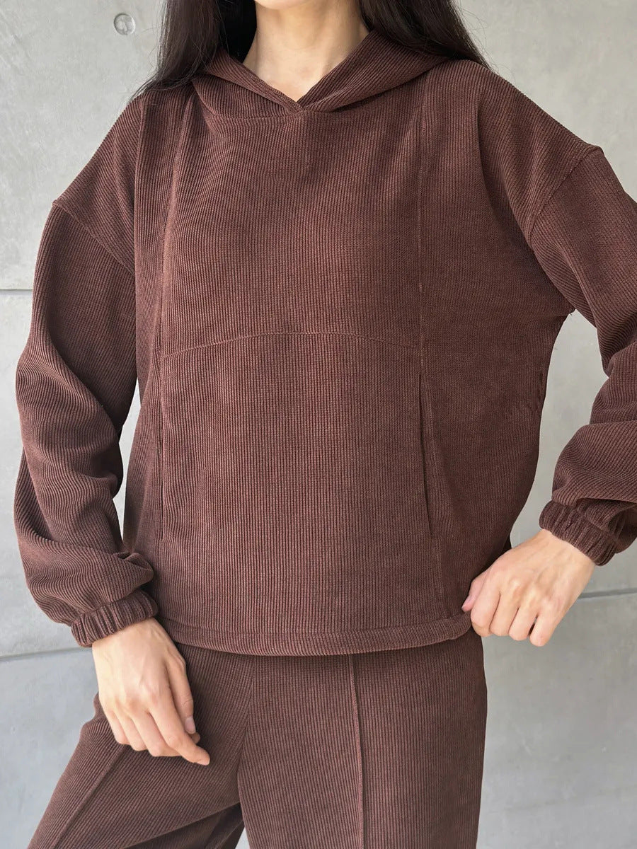 Damen Cozy Sweatset Drune