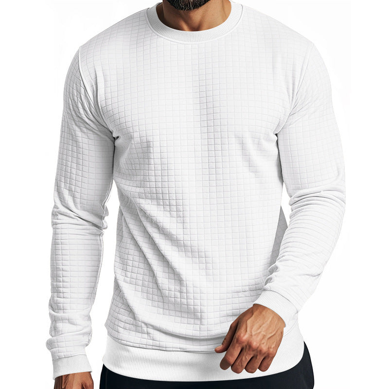 Herren Langarm-Sweatshirt mit strukturiertem Design und elastischen Bündchen Drune