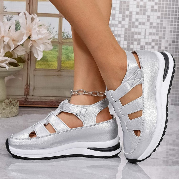 Damen Sportliche Wedge-Sandaletten mit verstellbaren Riemen und rutschfester Sohle Drune