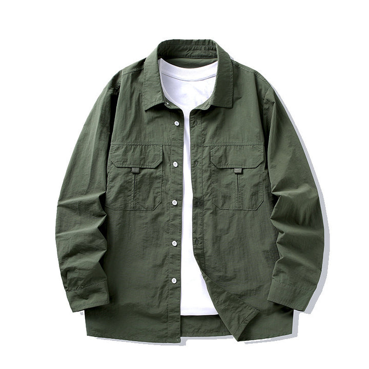 Herren Trendige und lässige Utility-Hemdjacke Drune