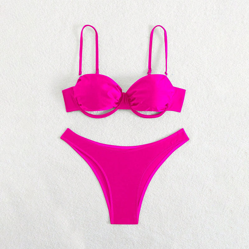 Damen Push-Up-Bikini mit verstellbaren Trägern und modischem Design Drune