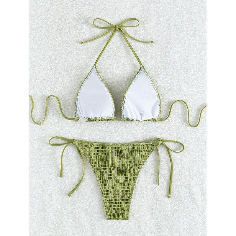 Damen Triangel-Bikini-Set mit raffiniertem Strukturdesign Drune