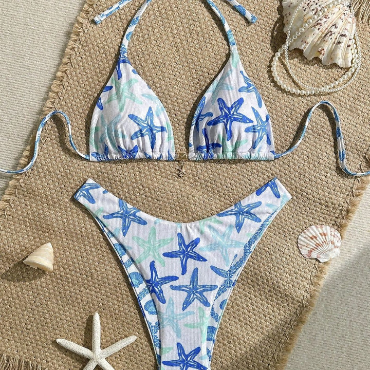 Damen Triangel-Bikini mit maritimen Sternenmotiv Drune