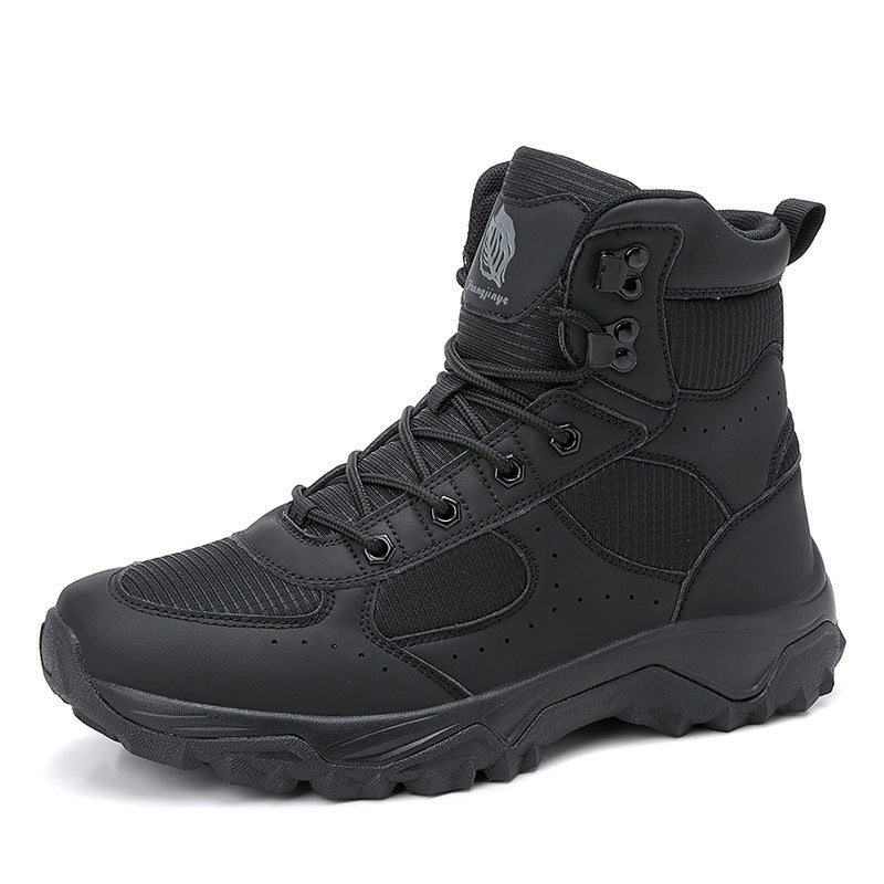 Herren Robuster Trekking- und Einsatzstiefel mit Knöchelstütze und profilierter Gummisohle Drune