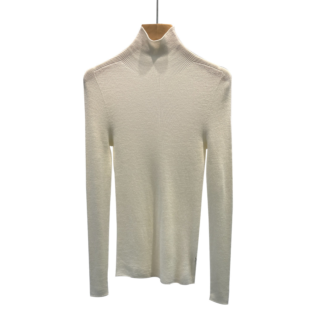 Damen weicher strukturierter Strickpullover Drune