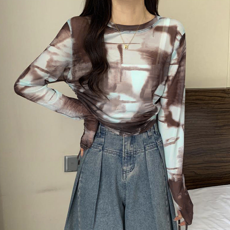 Damen Langarmshirt mit modernen Farbverlauf Drune