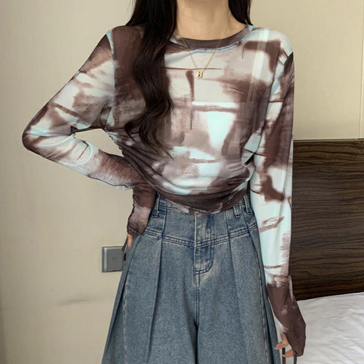 Damen Langarmshirt mit modernen Farbverlauf Drune