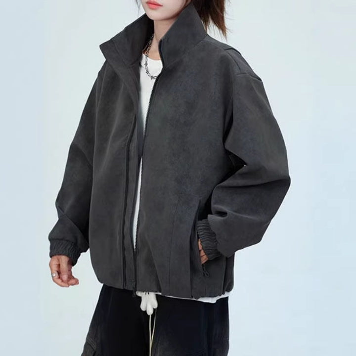Damen Oversized Kunstlederjacke Drune
