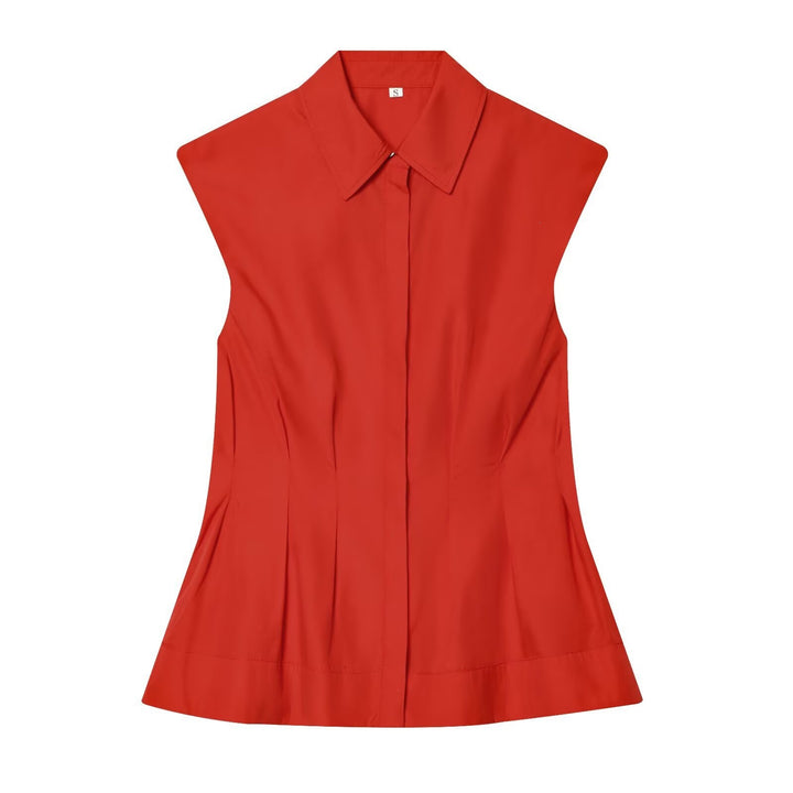 Damen ärmellose Bluse mit modernem Schnitt Drune